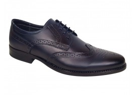 Pantofi barbati eleganti din piele naturala bleumarin GKR993BLM